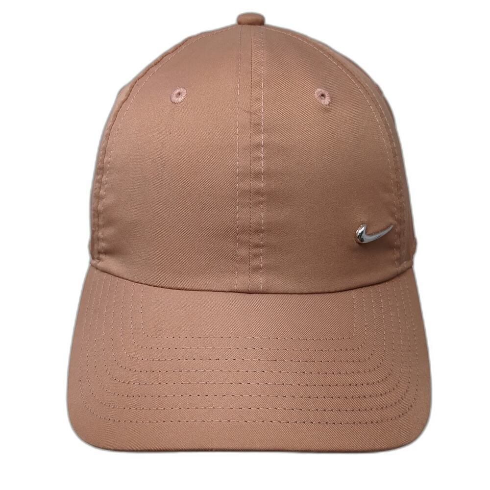 Nike Baseball Cap Brown OSFM Metal Swoosh Heritage86 Adjustable Slideback Hat